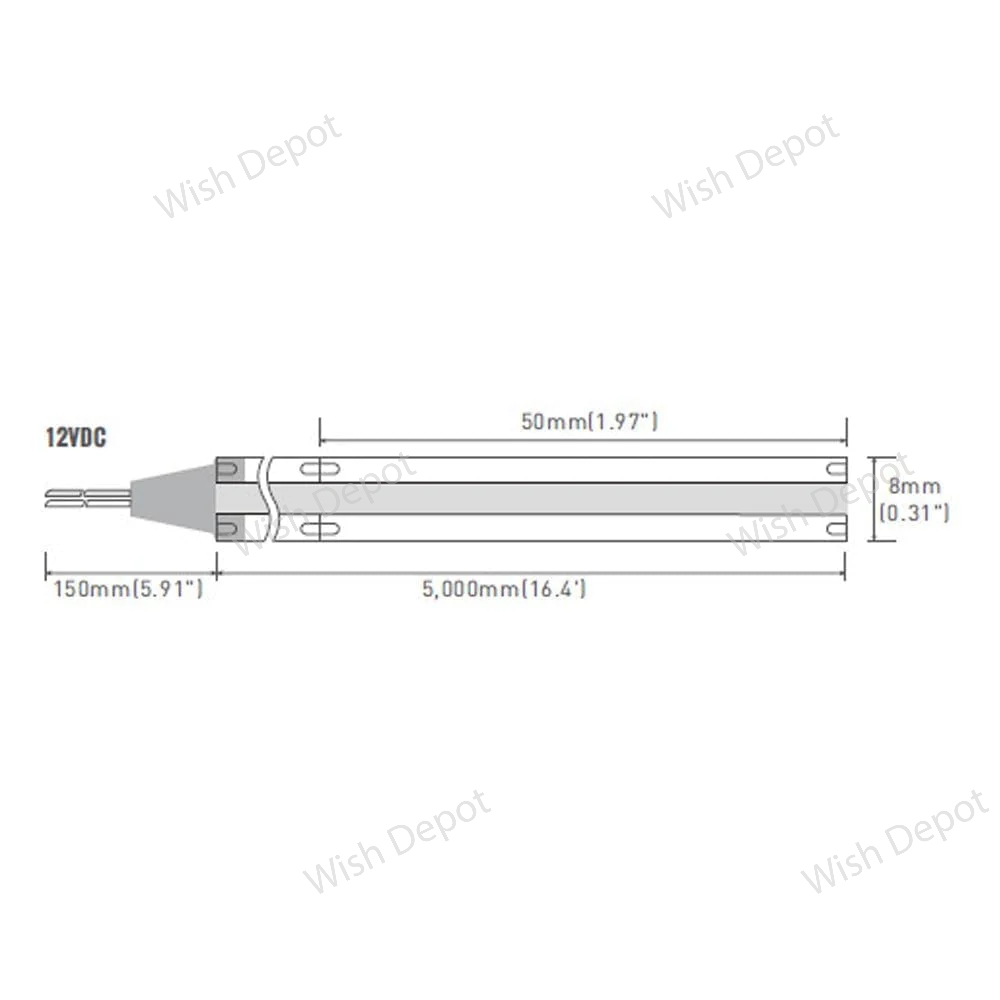 Dotless Linear LED Strip Lights Low Voltage FCOB DC12V Tape Light