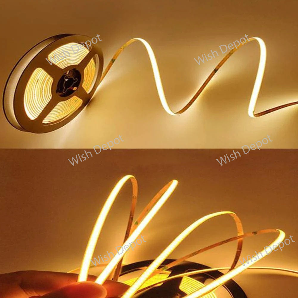 Dotless Linear LED Strip Lights Low Voltage FCOB DC12V Tape Light