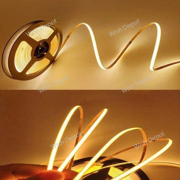 Dotless Linear LED Strip Lights Low Voltage FCOB DC12V Tape Light