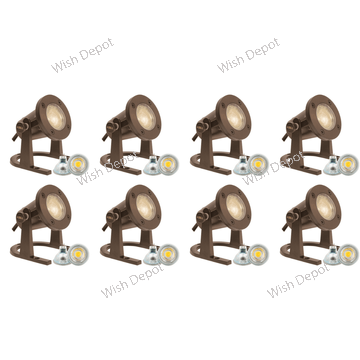 ULB01 4x/8x/12x Package 12V Low Voltage Underwater Brass LED Fountain Pond Lighting 5W 3000K Bulb
