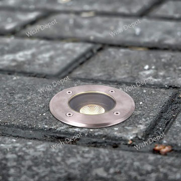 UNS02 4x/8x/12x Package Waterproof In-Ground Low Voltage LED Underground Light Landscape Lighting 5W 3000K Bulb
