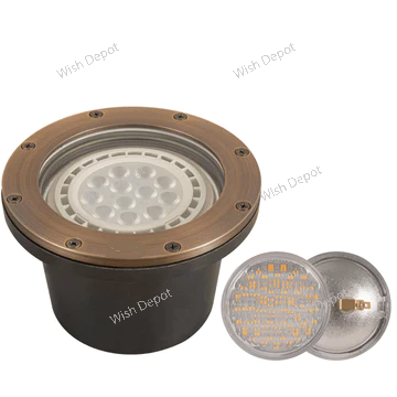 UNB08 4x/8x/12x Package Cast Brass Low Voltage Commercial PAR36 LED In-ground Well Light IP65 Waterproof 10W 3000K