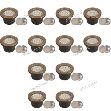 UNB08 4x/8x/12x Package Cast Brass Low Voltage Commercial PAR36 LED In-ground Well Light IP65 Waterproof 10W 3000K