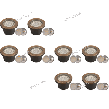 UNB08 4x/8x/12x Package Cast Brass Low Voltage Commercial PAR36 LED In-ground Well Light IP65 Waterproof 10W 3000K