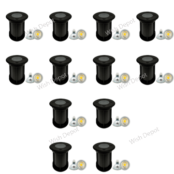 UNS02 4x/8x/12x Package Waterproof In-Ground Low Voltage LED Underground Light Landscape Lighting 5W 3000K Bulb