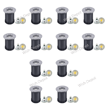 UNS02 4x/8x/12x Package Waterproof In-Ground Low Voltage LED Underground Light Landscape Lighting 5W 3000K Bulb