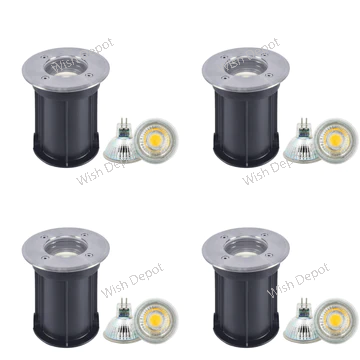 UNS02 4x/8x/12x Package Waterproof In-Ground Low Voltage LED Underground Light Landscape Lighting 5W 3000K Bulb
