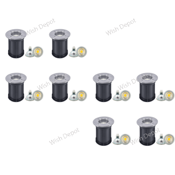 UNS02 4x/8x/12x Package Waterproof In-Ground Low Voltage LED Underground Light Landscape Lighting 5W 3000K Bulb