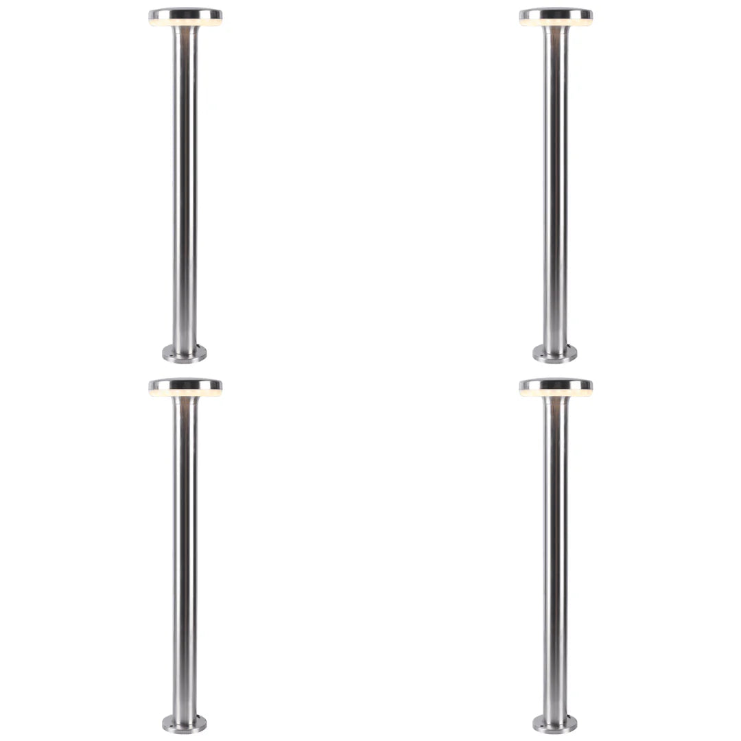 CDPS72 4x/8x/12x Package 7W Stainless Steel Bollard Pathway Lighting LED Circle Top Modern Low Voltage