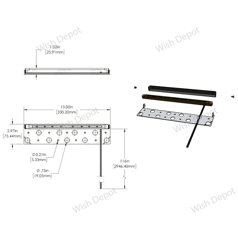 STB06 3W Low Voltage Retaining Wall Step Lights LED Hardscape Paver Lighting