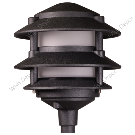 Aluminum Low Voltage Landscape Lighting 3 Tier Pagoda Path Light