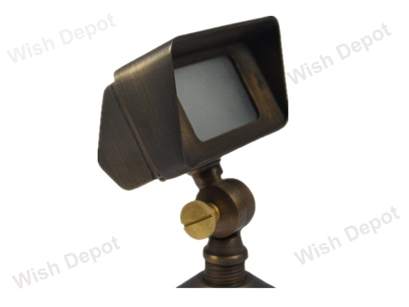 Brass Rectangular LED Directional Flood Light Adjustable Lighting