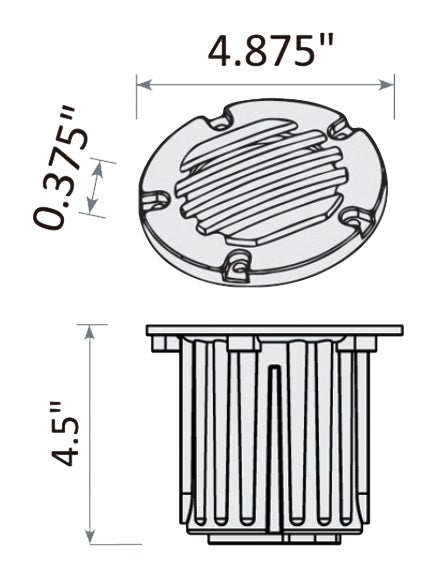 Cast Brass Low Voltage Round Grill LED In-ground Light IP65 Waterproof