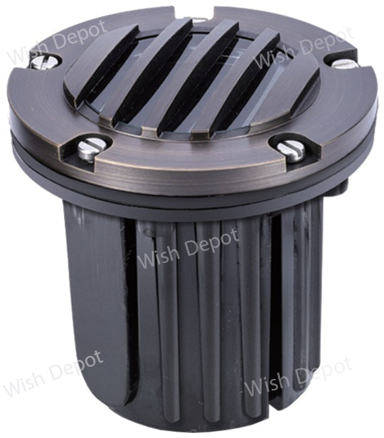 Cast Brass Low Voltage Round Grill LED In-ground Light IP65 Waterproof