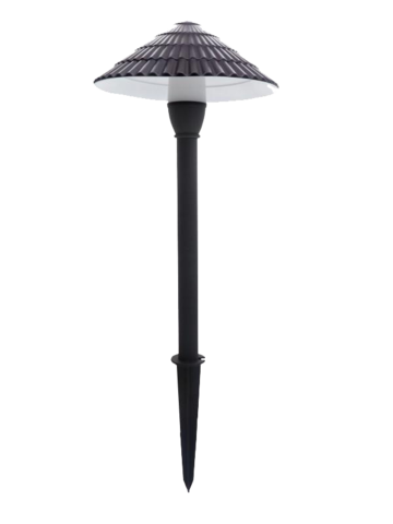 Arc Shape Stripes Mushroom Hat Outdoor LED Path Light Fixture