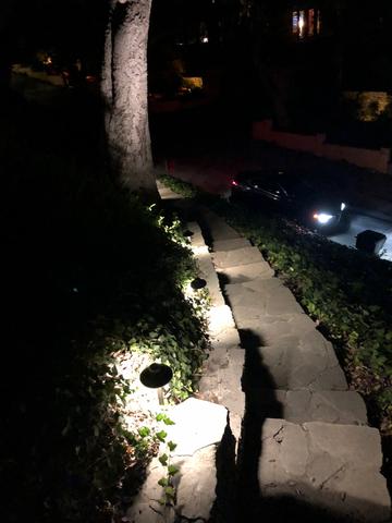 Japanise Mushroom Hat Outdoor LED Path Light Fixture - Brass