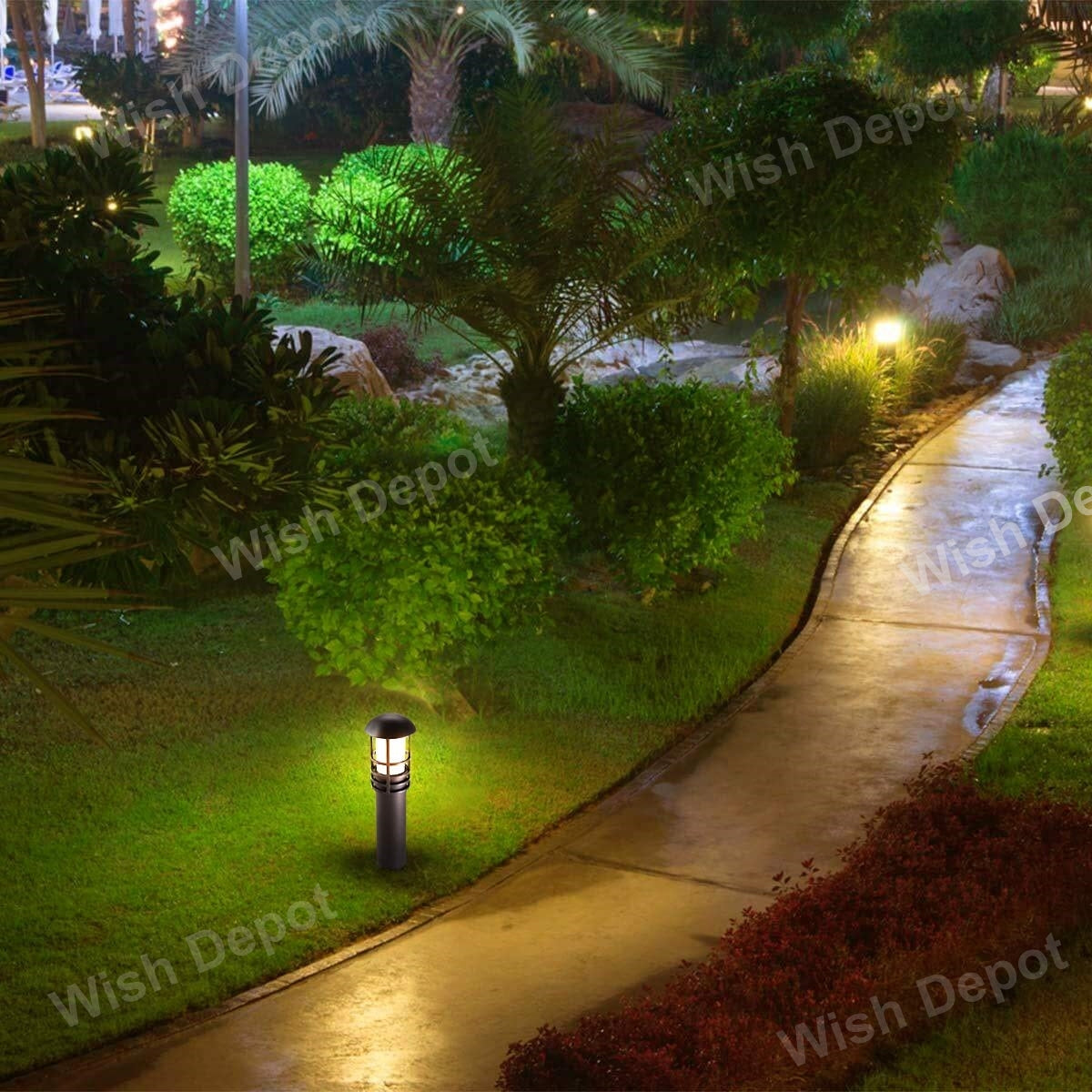 Bronze Low Voltage LED Bollard Path Light Outdoor Landscape Lighting