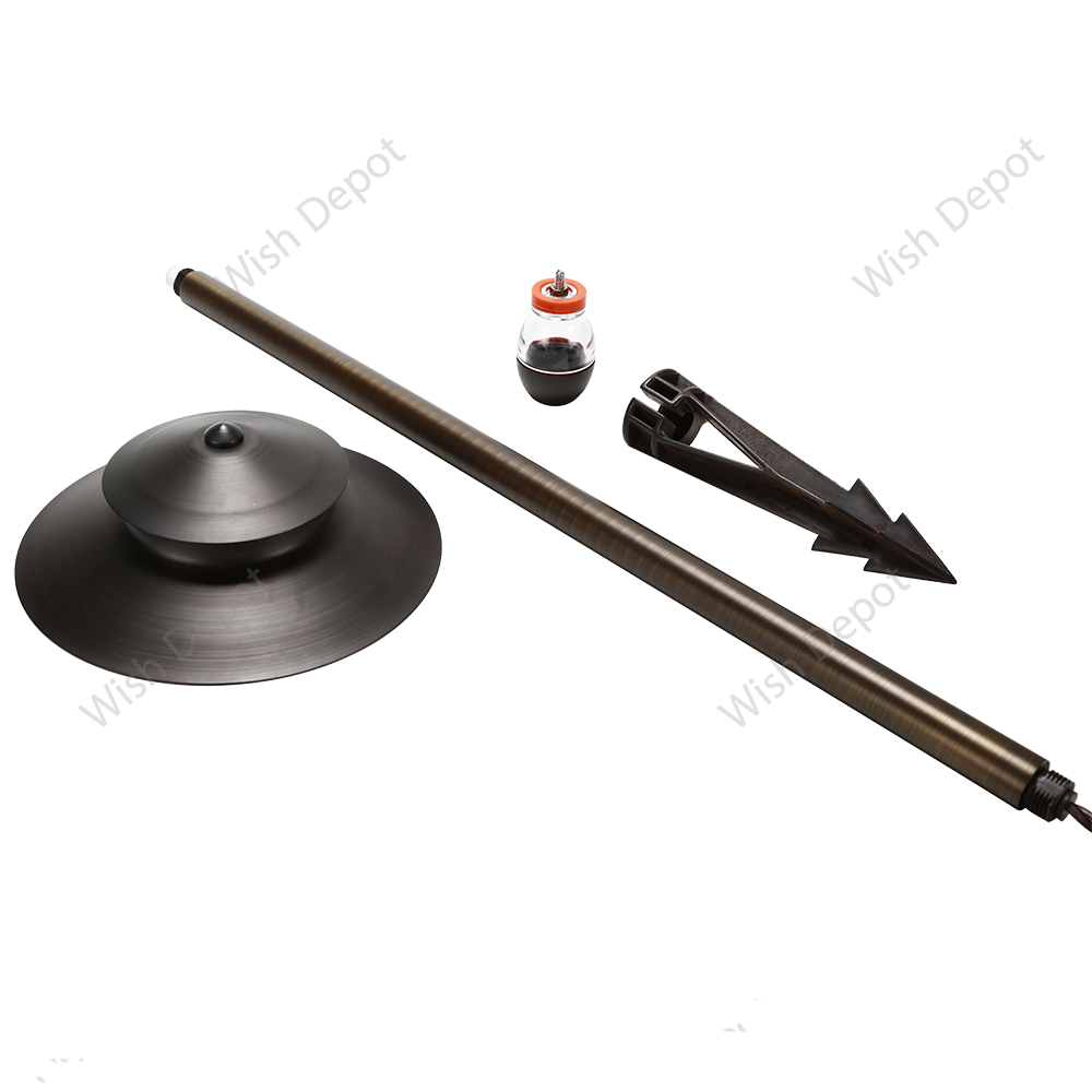 Two Tier Brass Path Low Voltage Pagoda Light Led Landscape Lighting Fixture