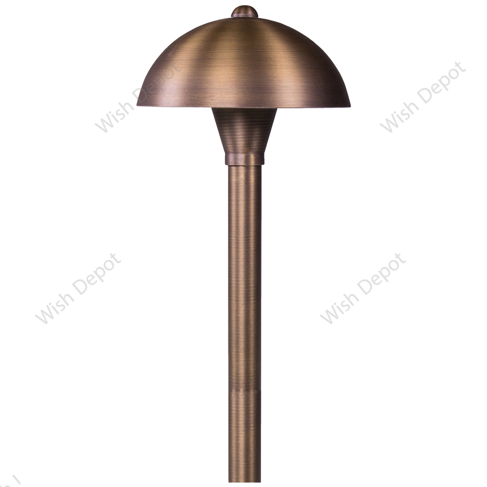 Brass LED Globe Low Voltage Pathway Outdoor Landscape Lighting Fixture