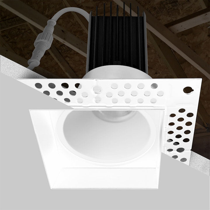 2" Square Downlight: Trimless-Line