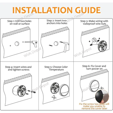 DLAC02 6-Pack 3CCT 3W Low Voltage LED Outdoor Half Moon Deck Lights Package, 12V LED Step Patio Landscape Lights