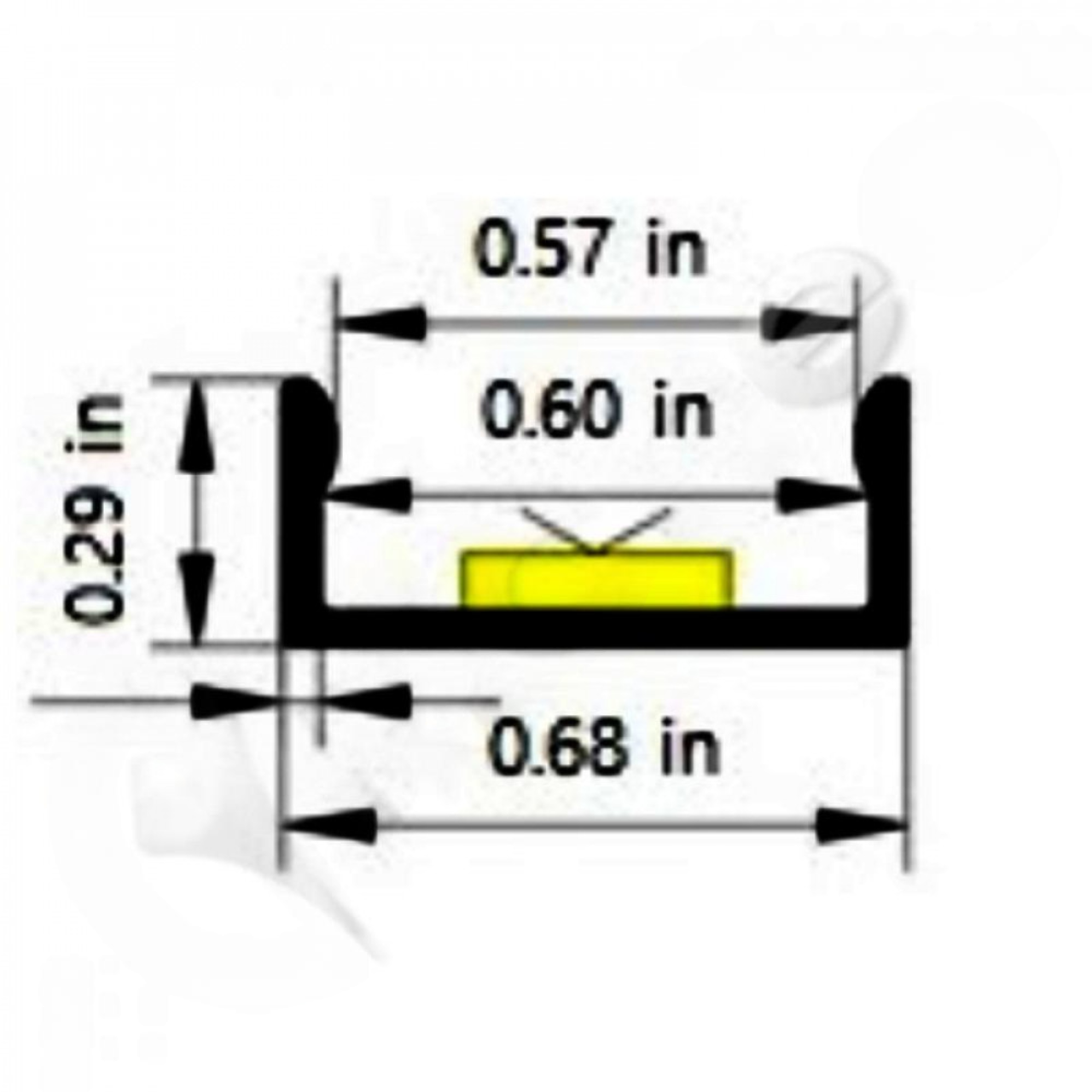 11/16" 120V Strip Led Aluminum Channel