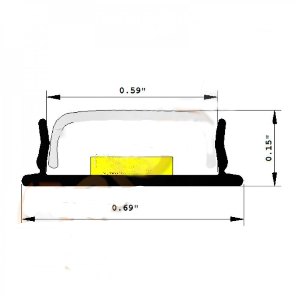 11/16" Bendable Low Profile Led Aluminum Channel