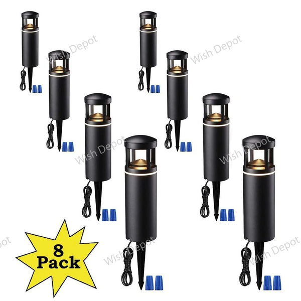 ALP59 8-Pack LED Low Voltage Pathway Lights, Outdoor
