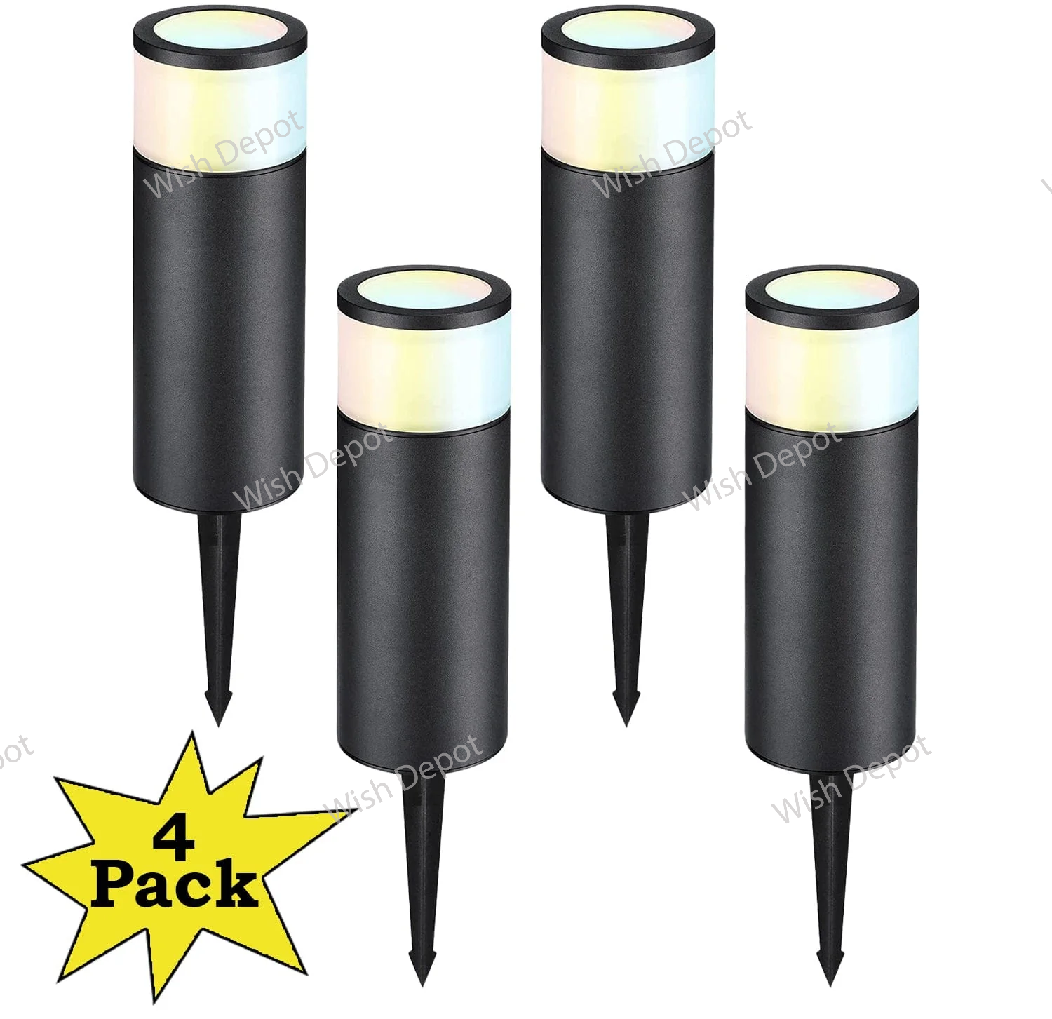 ALPCC08 4-Pack 4.5W 5CCT LED Landscape Pathway Light Package, 12V Low Voltage Modern Path Lights