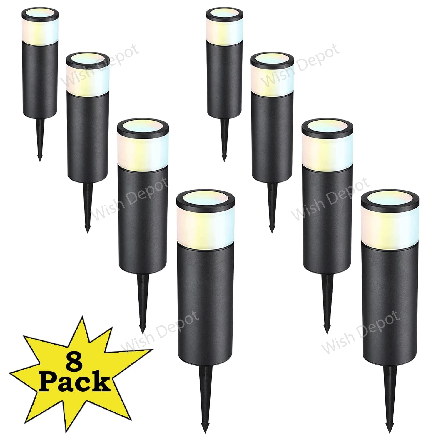 ALPCC08 8-Pack 4.5W 5CCT LED Landscape Pathway Light Package, 12V Low Voltage Modern Path Lights