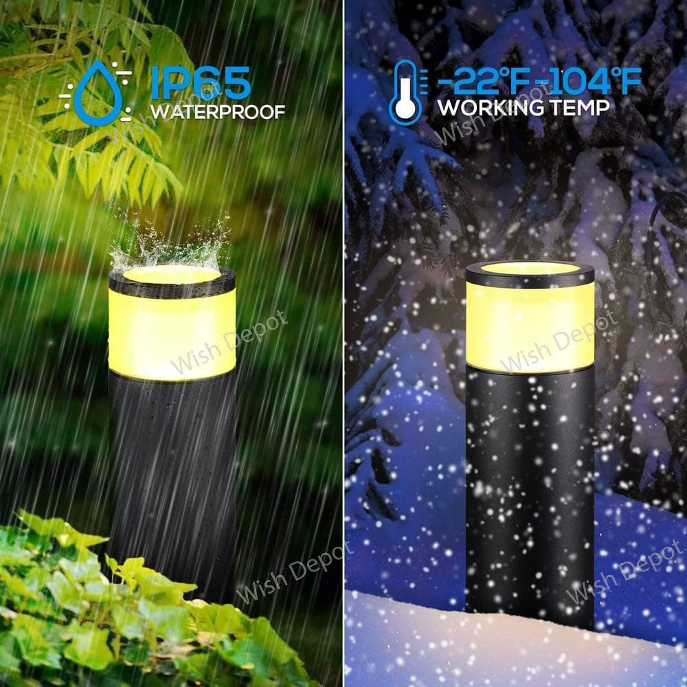 ALPR08 8-Pack RGB LED Landscape Pathway Lights Package, 4.5W Low Voltage 12V Bollard Outdoor