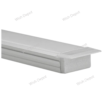 APM Rectangular 8 ft Aluminum Channel LED Strip Light Cover End Caps