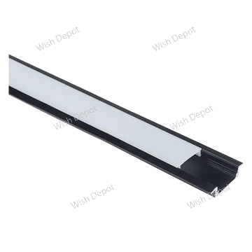 APM Rectangular 8 ft Aluminum Channel LED Strip Light Cover End Caps