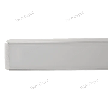 Rectangular Rail 8 ft Aluminum Channel 10 Pack LED Strip Light Cover End Caps