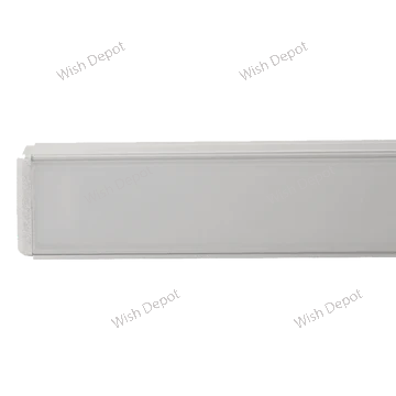 10 Pack Rectangular Rail 8 ft Aluminum Channel LED Strip Light Cover End Caps