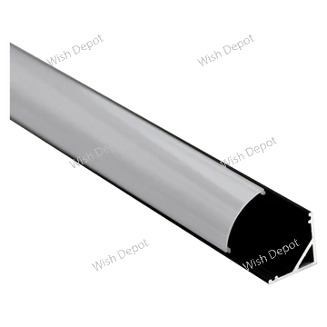 Corner 8 ft Aluminum Channel 10 Pack with Cover and End Caps