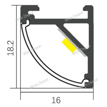 10 Pcs Corner 8 ft Aluminum Channel LED Strip Light Cover End Caps AP59