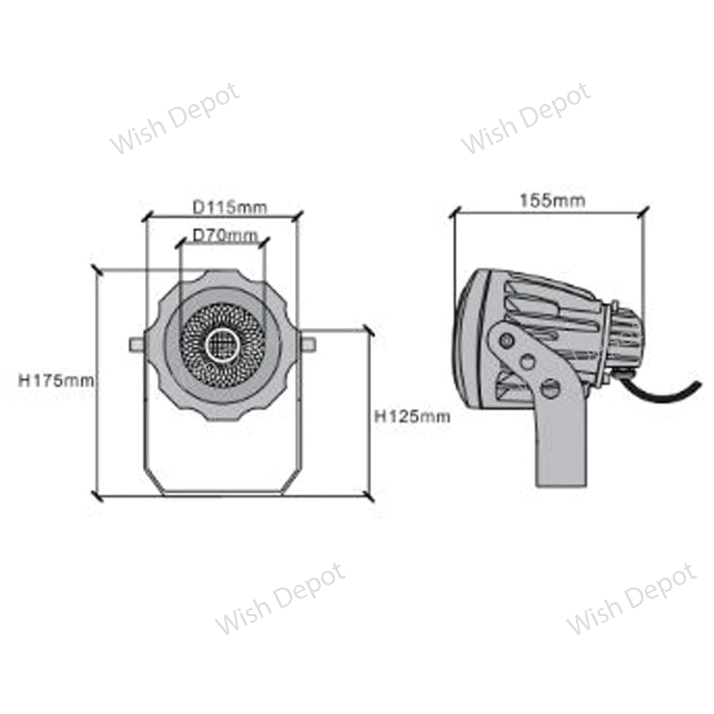 CD20 20W Low Voltage Ground LED Spotlight Waterproof Outdoor Fixture