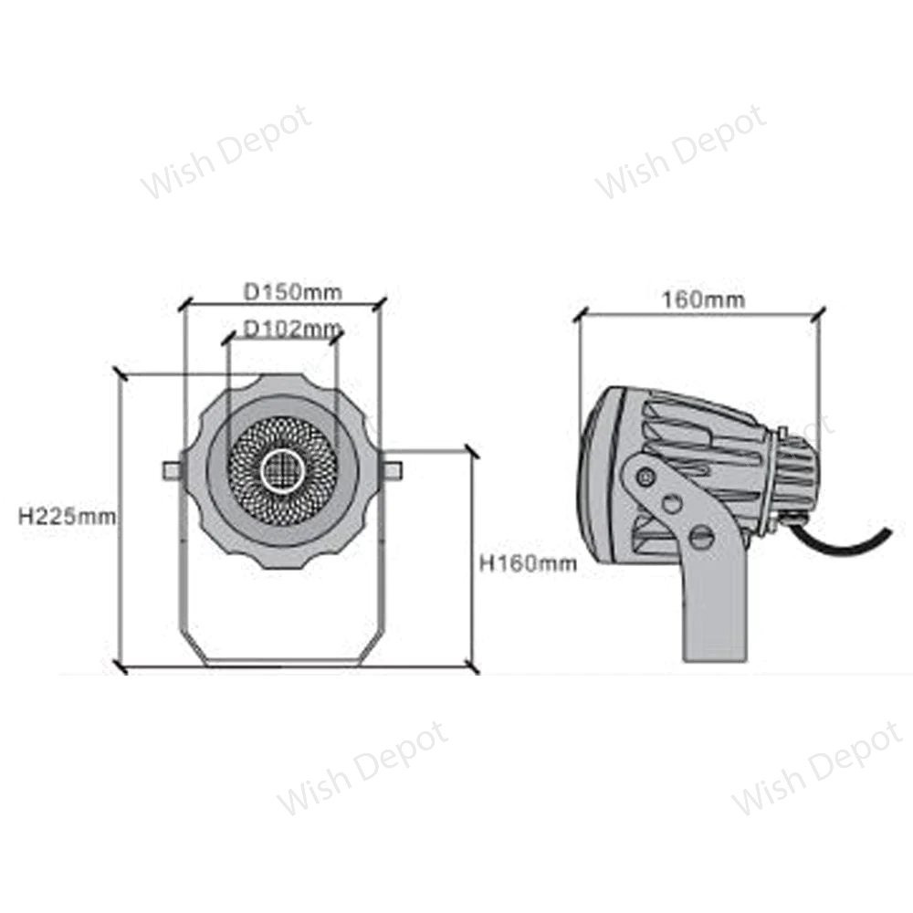 CD30 4x/8x/12x Package 30W Low Voltage LED Outdoor Spotlight Directional Narrow Beam Angle