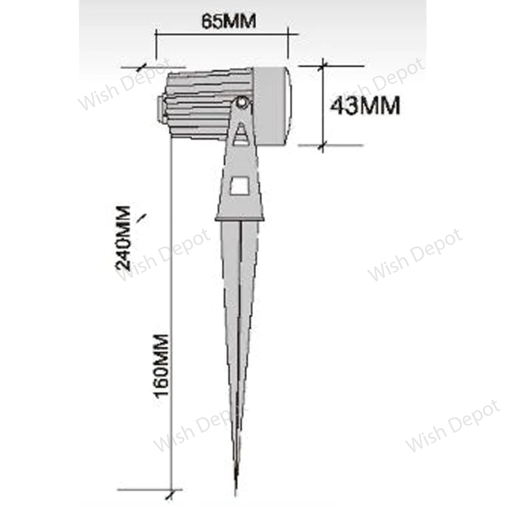 CD43 4x/8x/12x Package 5W Waterproof LED Landscape Narrow Beam Directional Outdoor Spotlight