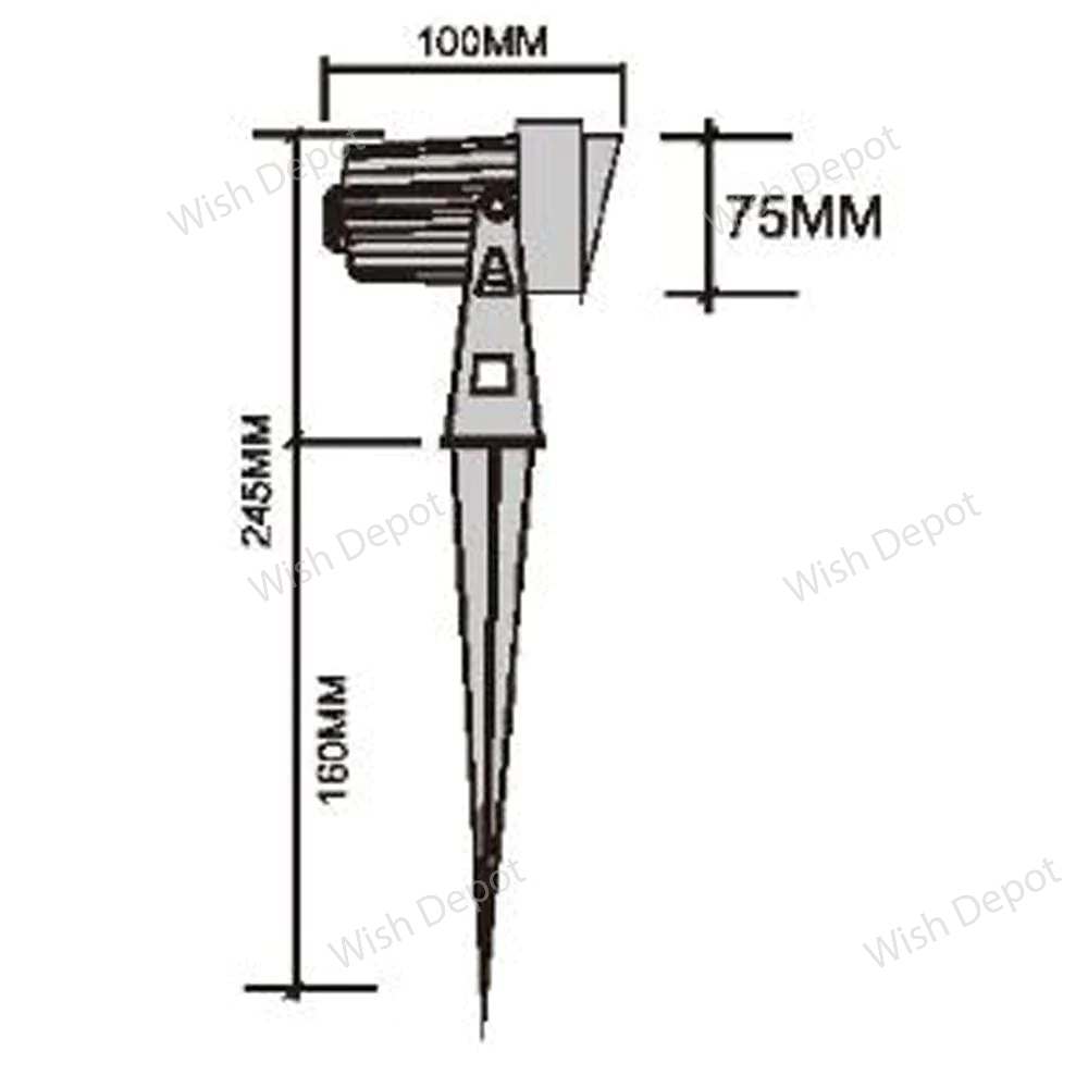 CD75 7W Low Voltage LED Directional Outdoor Landscape Spotlight Narrow Beam