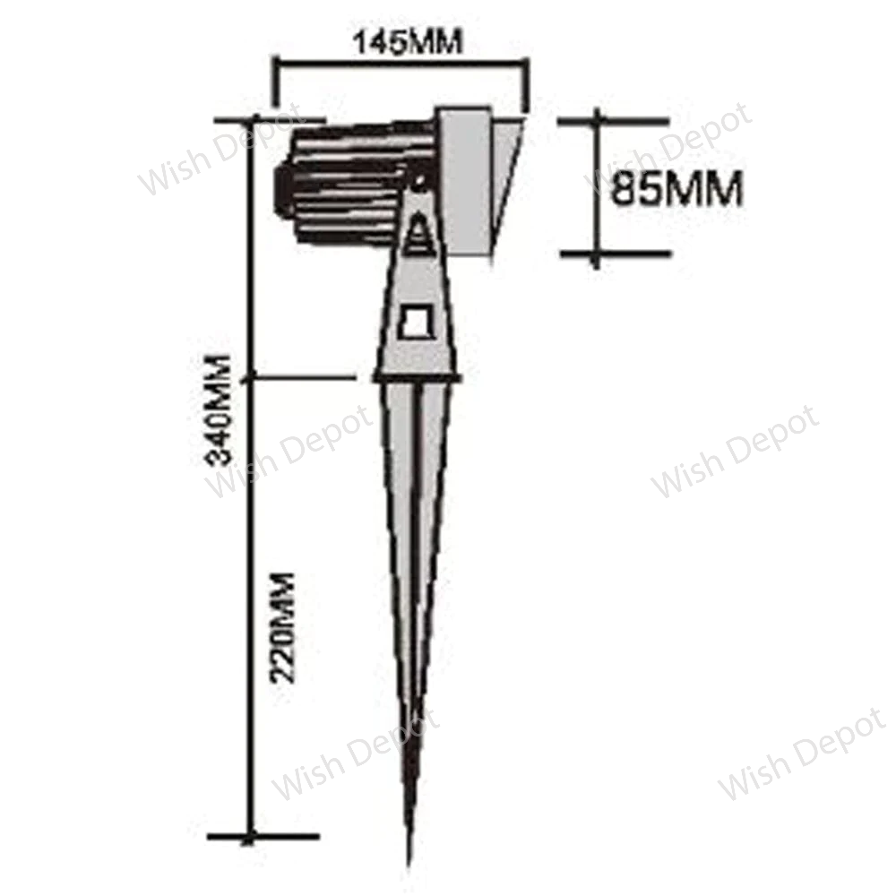 CD85 9W Garden Landscape Directional Waterproof Ground Narrow Beam Outdoor Spotlight