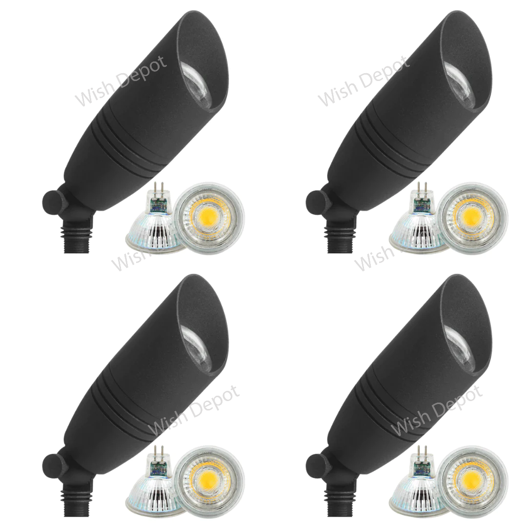 DL06 4x/8x/12x Package Low Voltage LED Smooth Bullet Directional Outdoor Spotlight 5W 3000K