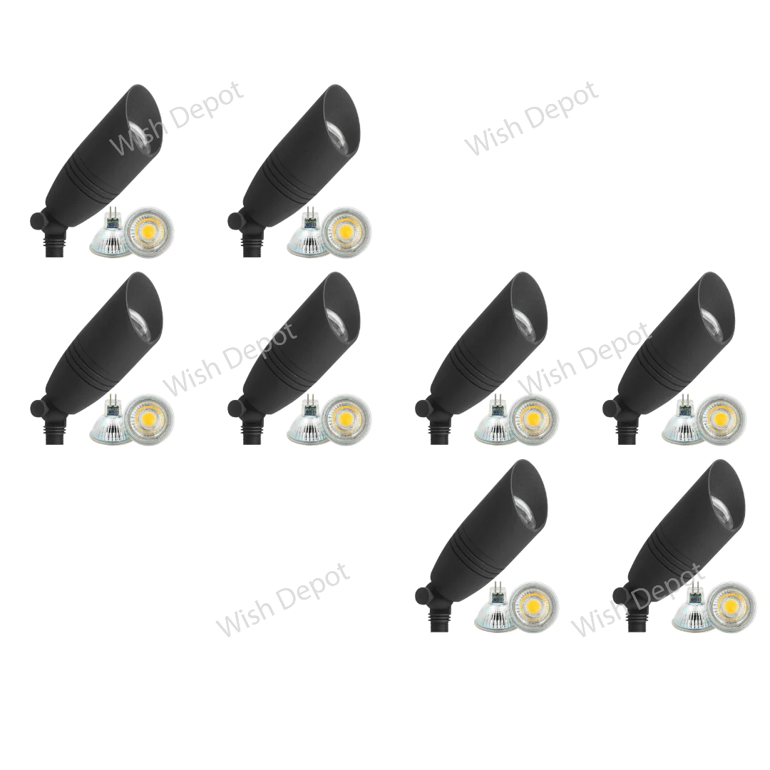 DL06 4x/8x/12x Package Low Voltage LED Smooth Bullet Directional Outdoor Spotlight 5W 3000K