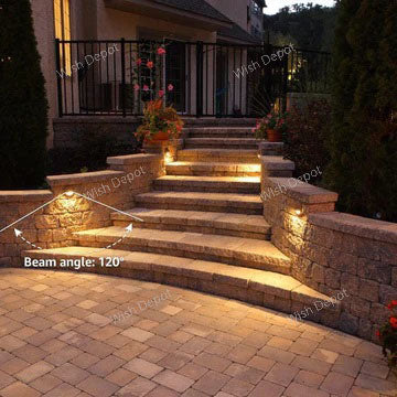 DLA01 12-Pack Bronze 2.5W Low Voltage LED Outdoor Half Moon Deck Lights Package, 12V LED Step Fence Landscape Lights