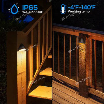 DLA05 8-Pack 5W Low Voltage LED Outdoor Fence Deck Down Lights Package, 12V LED Step Patio Landscape Lights