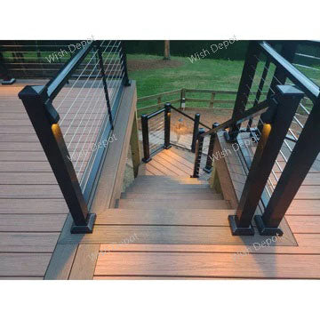 DLA06 6-Pack 2W Low Voltage LED Outdoor Deck Down Lights Package, 12V LED Step Patio Landscape Lights