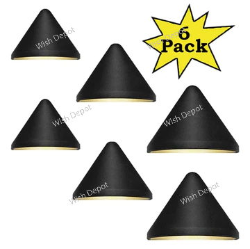 DLA07 6-Pack 2W Low Voltage LED Outdoor Deck Down Lights Package, 12V LED Step Patio Landscape Lights