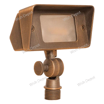 FPB01 4x/8x/12x Package Brass Rectangular LED Directional Flood Light Adjustable Lighting 5W 3000K Bulb