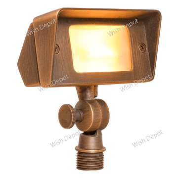 FPB01 4x/8x/12x Package Brass Rectangular LED Directional Flood Light Adjustable Lighting 5W 3000K Bulb